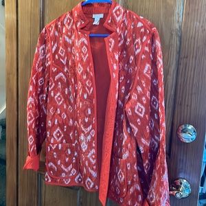 Chico's Red Jacket Size 2.